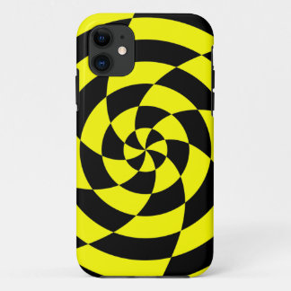Corey Tiger 80s Neon Op Art (Yellow) iPhone 11 Case