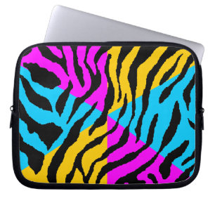 Corey Tiger 80s Neon Tiger Print Laptop Sleeve