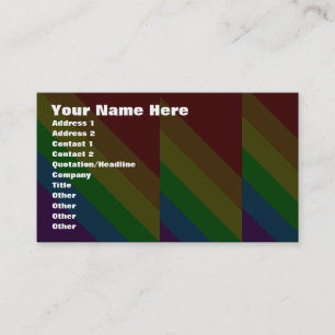 Corey Tiger 80s Rainbow Angles Business Card