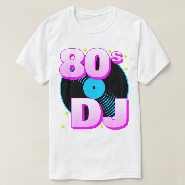 Corey Tiger 80s Retro 80s DJ T-Shirt (Design Front)