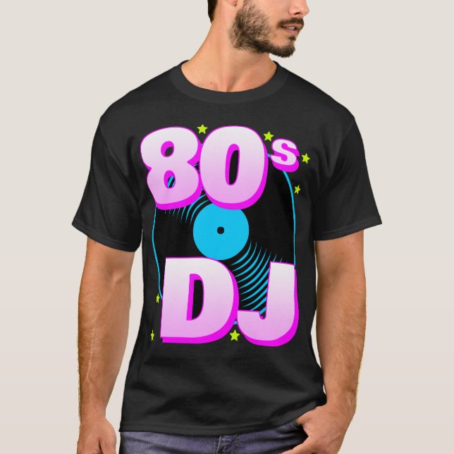 Corey Tiger 80s Retro 80s DJ T-Shirt (Front)