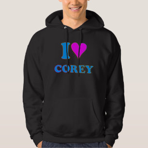 COREY TIGER 80's RETRO I LOVE COREY Hoodie