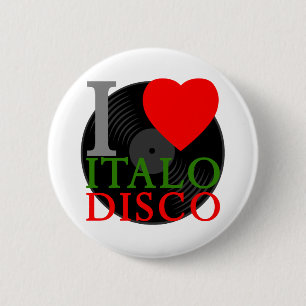Corey Tiger 80s Retro I Love Italo Disco Pin