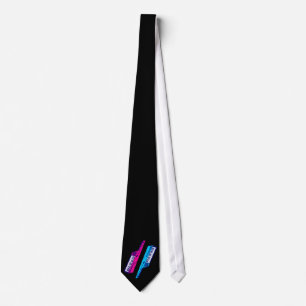 Corey Tiger 80's Retro Keytar Pink & Blue Tie