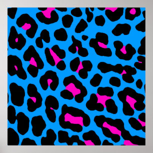 Corey Tiger 80s Retro Leopard Pattern Poster