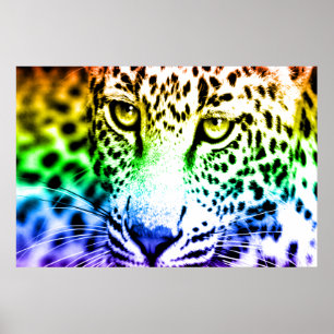 Corey Tiger 80s Retro Leopard Poster