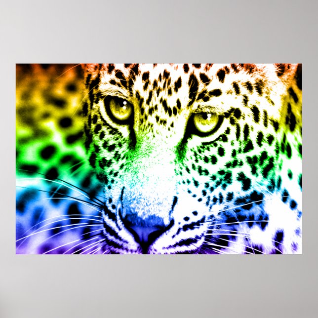 Corey Tiger 80s Retro Leopard Poster (Front)