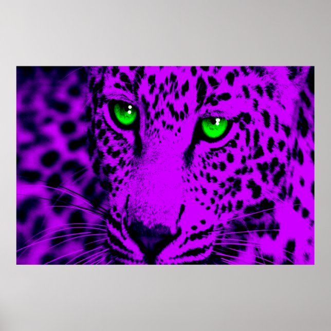 Corey Tiger 80s Retro Leopard Poster (Front)