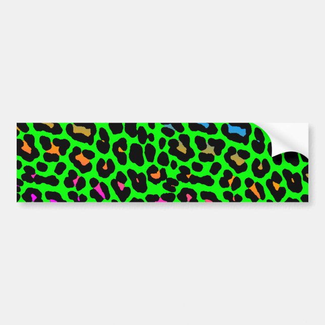 Corey Tiger 80s Retro Leopard Spots Bumper Sticker (Front)