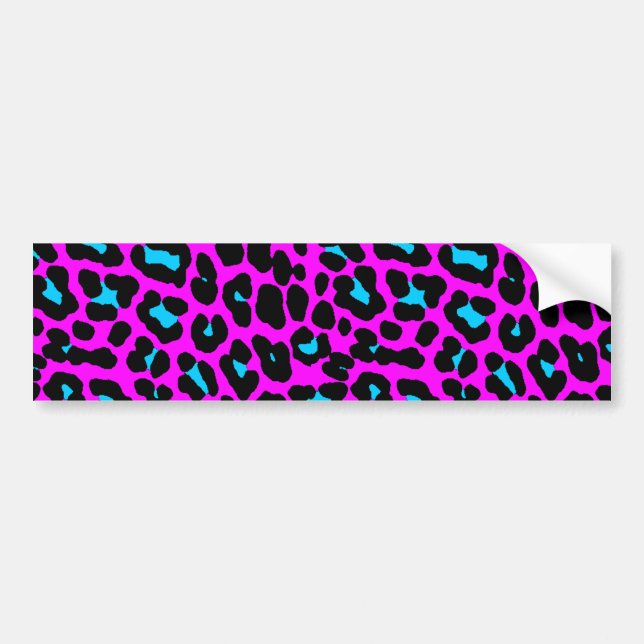 Corey Tiger 80s Retro Leopard Spots Bumper Sticker (Front)