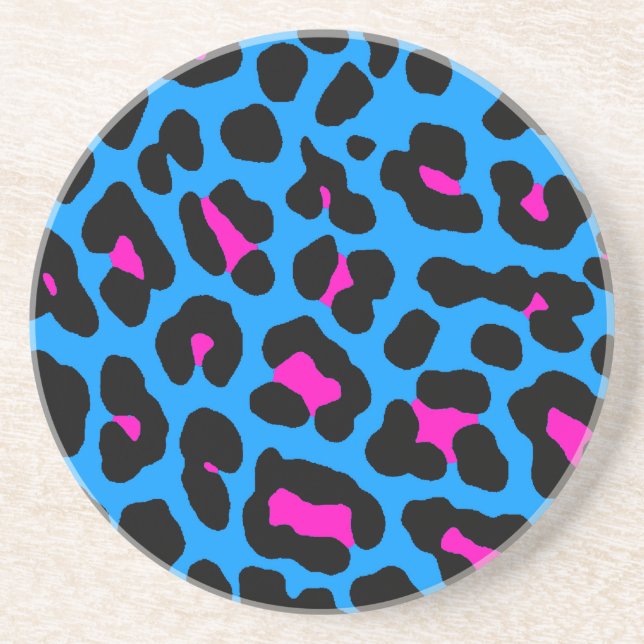 Corey Tiger 80s Retro Leopard Spots Pattern Coaster (Front)