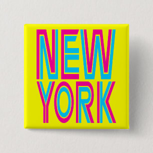 Corey Tiger 80s Retro New York 15 Cm Square Badge