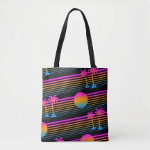 COREY TIGER 80s RETRO PALM TREES BAG