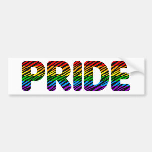 Corey Tiger 80s Retro Pride Rainbow Bumper Sticker