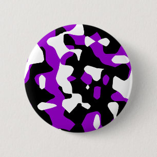 Corey Tiger 80s Retro Purple Camouflage (Camo) 6 Cm Round Badge