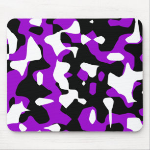 Corey Tiger 80s Retro Purple Camouflage (Camo) Mouse Pad