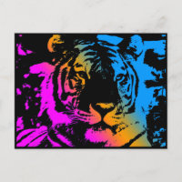 COREY TIGER '80s RETRO PYSCHEDELIC TIGER FACE