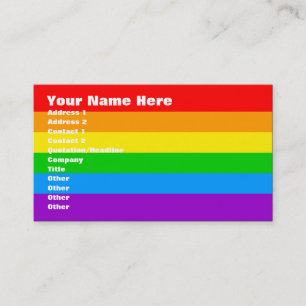 Corey Tiger 80s Retro Rainbow Business Card