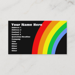 Corey Tiger 80s Retro Rainbow Business Card