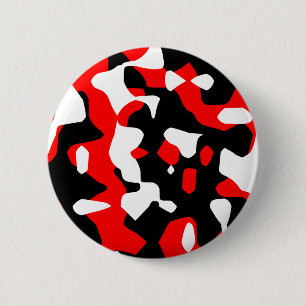 Corey Tiger 80s Retro Red Camouflage (Camo) 6 Cm Round Badge
