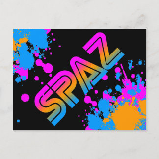 Corey Tiger 80s Retro SPAZ Postcard