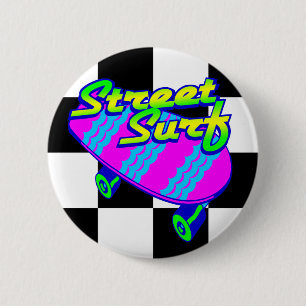 Corey Tiger 80s Retro Street Surf Skateboard 6 Cm Round Badge