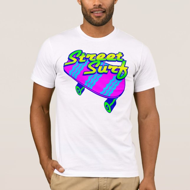 Corey Tiger 80s Retro Street Surf Skateboard T-Shirt (Front)