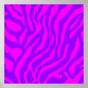 Corey Tiger 80s Retro Tiger Pattern Poster