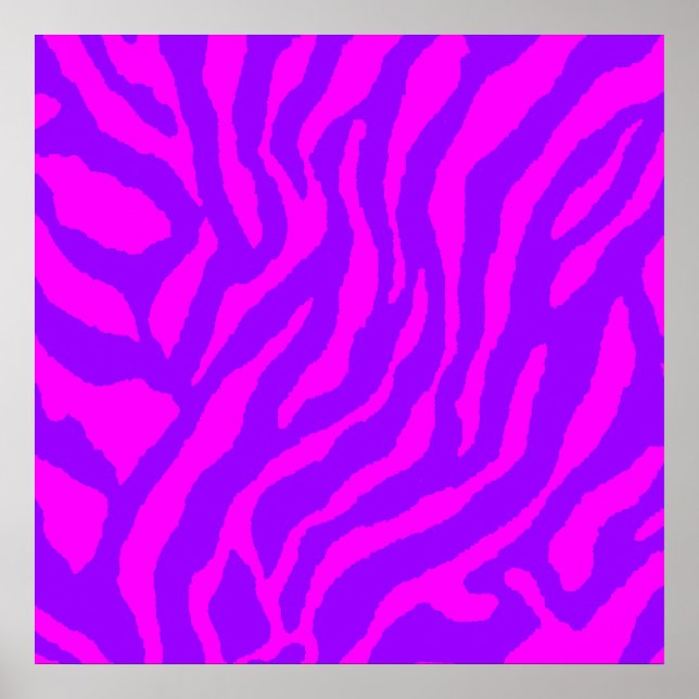 Corey Tiger 80s Retro Tiger Pattern Poster (Front)