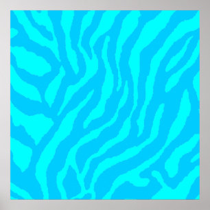 Corey Tiger 80s Retro Tiger Pattern Poster