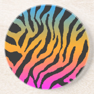 Corey Tiger 80s Retro Tiger Stripes Coaster