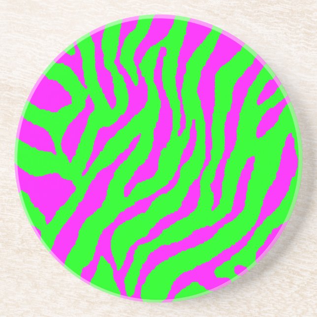Corey Tiger 80s Retro Tiger Stripes Coaster (Front)