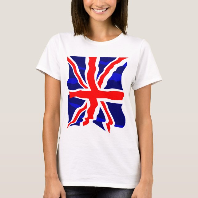 Corey Tiger 80s Retro UK British Flag T-Shirt (Front)