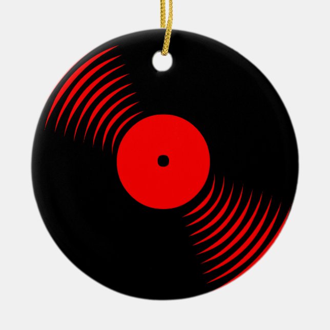 Corey Tiger 80s Retro Vinyl Record Ornament (Front)
