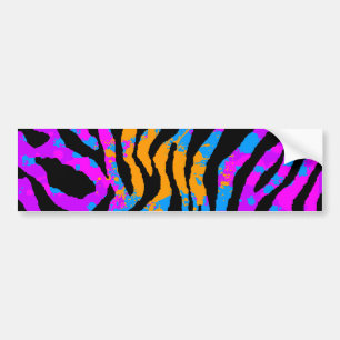 Corey Tiger 80s Splatter Paint Tiger Stripes Bumper Sticker