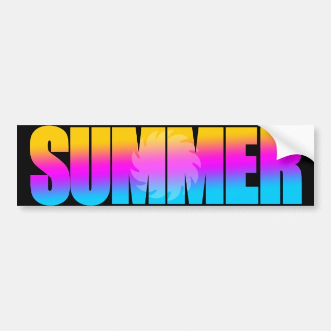 Corey Tiger 80s Summer Sun Bumper Sticker (Front)