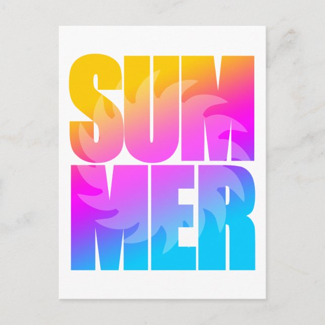 Corey Tiger 80s Summer Sun Postcard (Front)