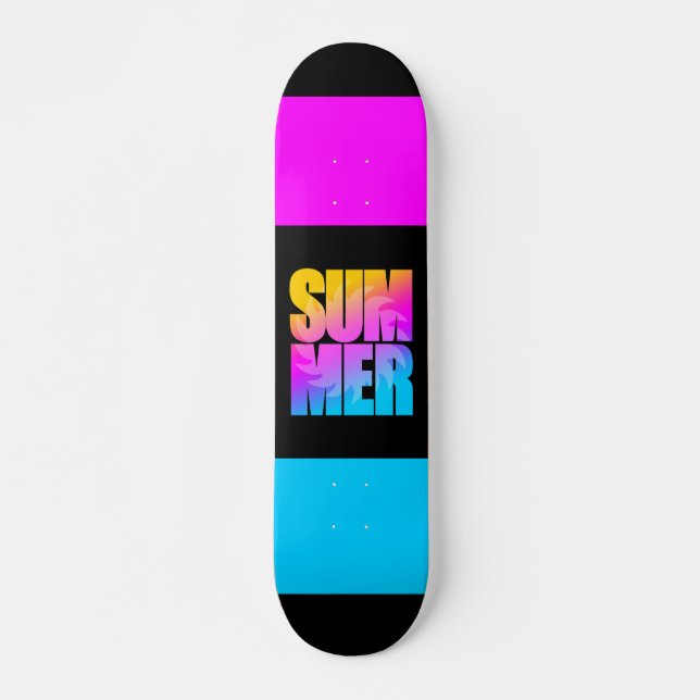 Corey Tiger 80s Summer Sun Skateboard (Front)