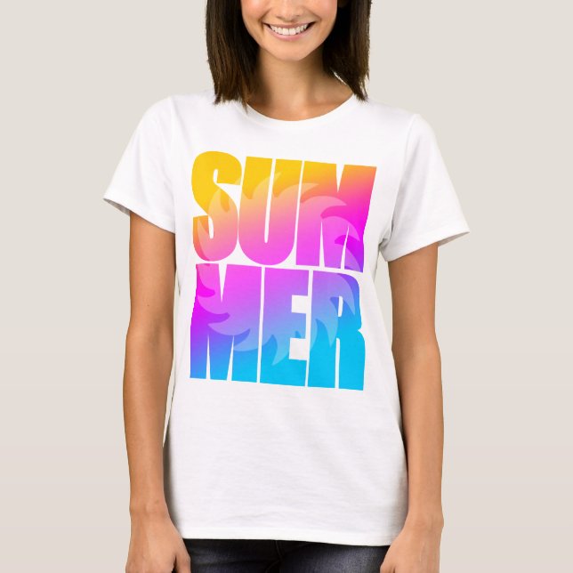 Corey Tiger 80s Summer Sun T-Shirt (Front)