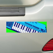 Corey Tiger 80s Synthesizer Keyboard Bumper Sticker (On Car)