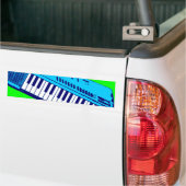Corey Tiger 80s Synthesizer Keyboard Bumper Sticker (On Truck)