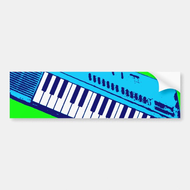 Corey Tiger 80s Synthesizer Keyboard Bumper Sticker (Front)