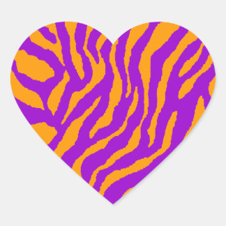 Corey Tiger 80s Tiger Stripes Heart Sticker