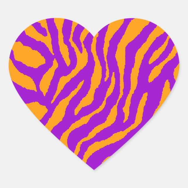 Corey Tiger 80s Tiger Stripes Heart Sticker (Front)