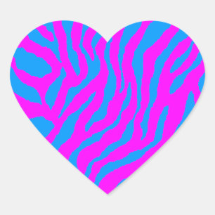 Corey Tiger 80s Tiger Stripes Heart Sticker