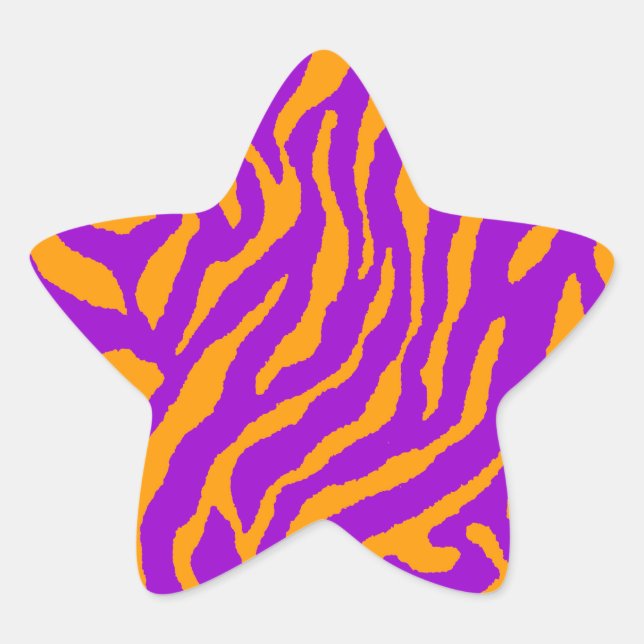 Corey Tiger 80s Tiger Stripes Star Sticker (Front)