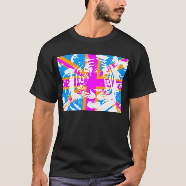 COREY TIGER 80's UK TIGER FACE T-Shirt (Front)