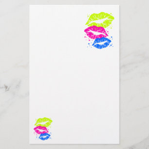 Corey Tiger 80s Vintage Lips & Stars Kisses Stationery