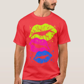 Corey Tiger 80s Vintage Lips & Stars Kisses T-Shirt