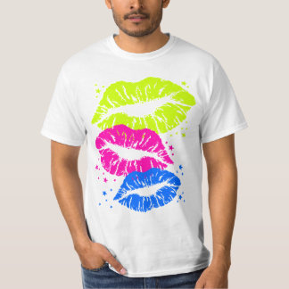 Corey Tiger 80s Vintage Lips & Stars Kisses T-Shirt